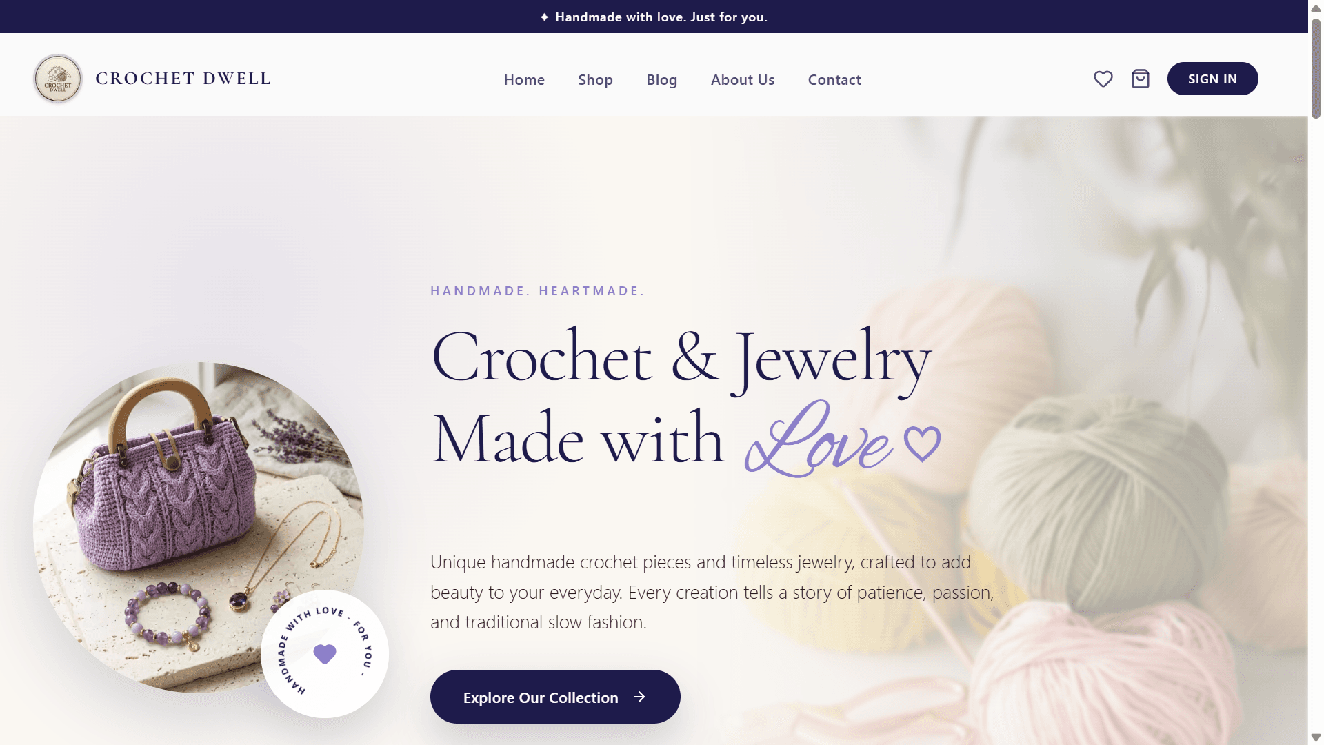 Crochet Dwell: Full E-Commerce Store